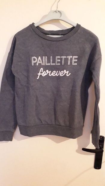 Sweat gris Paillette For Ever