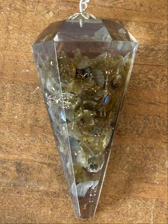 Pendule Orgonite & Labradorite – Protection et Perception Intuitive - photo numéro 2