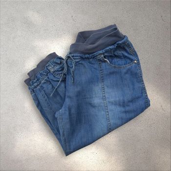 Pantacourt en coton fluide jambes larges taille élastique L