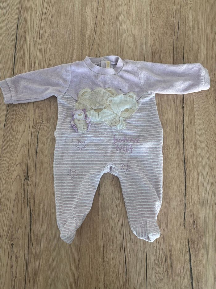 Pyjama violet gemo taille 1 mois