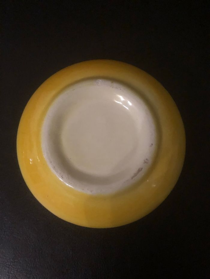 Sucrier vintage »Vallauris »jaune et cigale - photo numéro 8