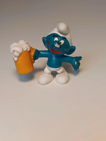 Figurine vintage Schtroumpf bière Oktoberfest schleich peyo W.germany