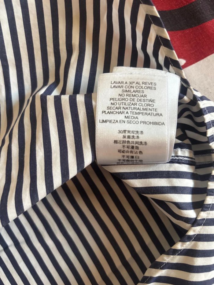 Chemise Eden Park rayée blanche et bleu - Taille L - photo numéro 11