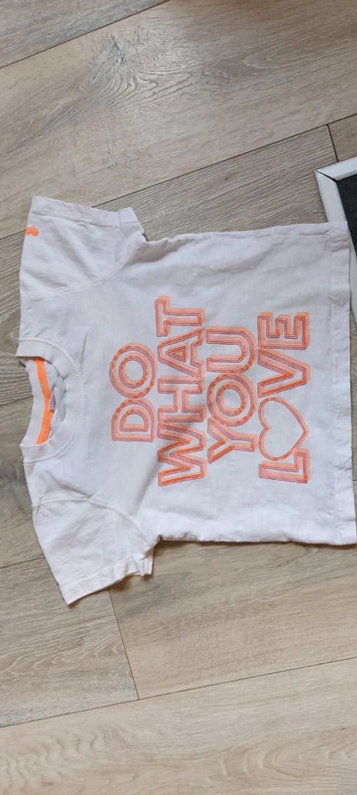 T shirt blanc, manches courtes Zeeman, 9/10 ans, jamais mis