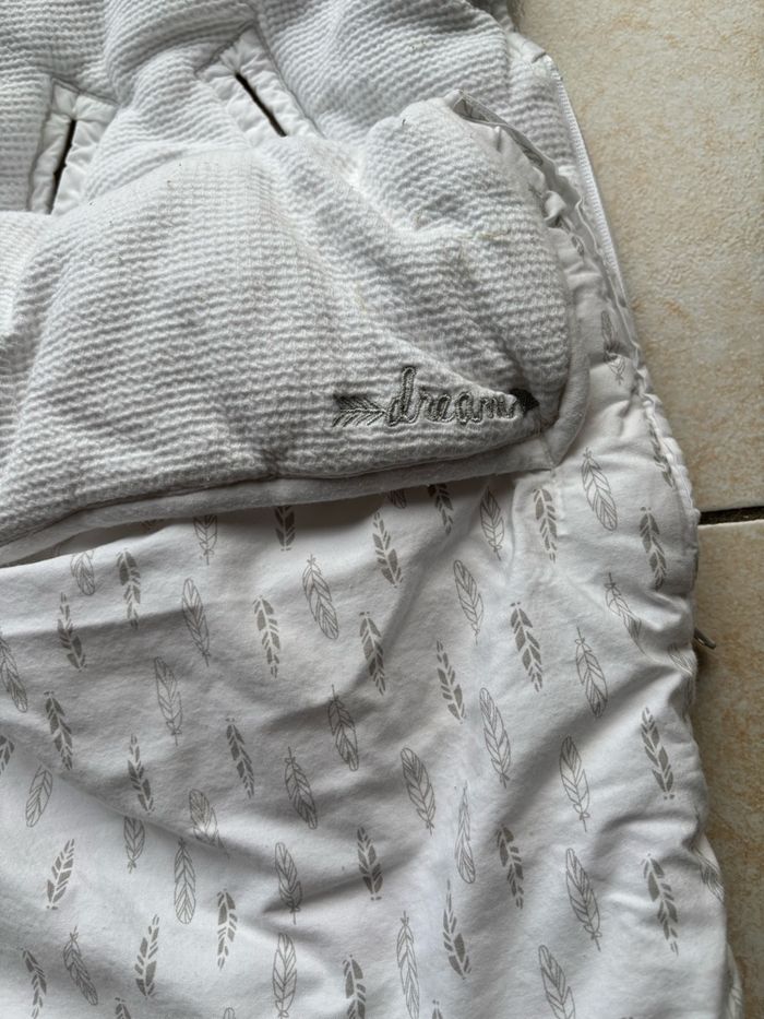 Chancelière nid d’ange blanc pour cosy ou poussette - photo numéro 3