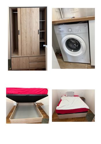 Vends lit coffre +matelas ,armoire  et lave linge