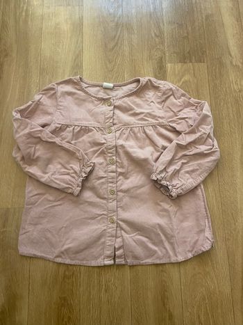 Blouse côtelé rose 3/4 ans