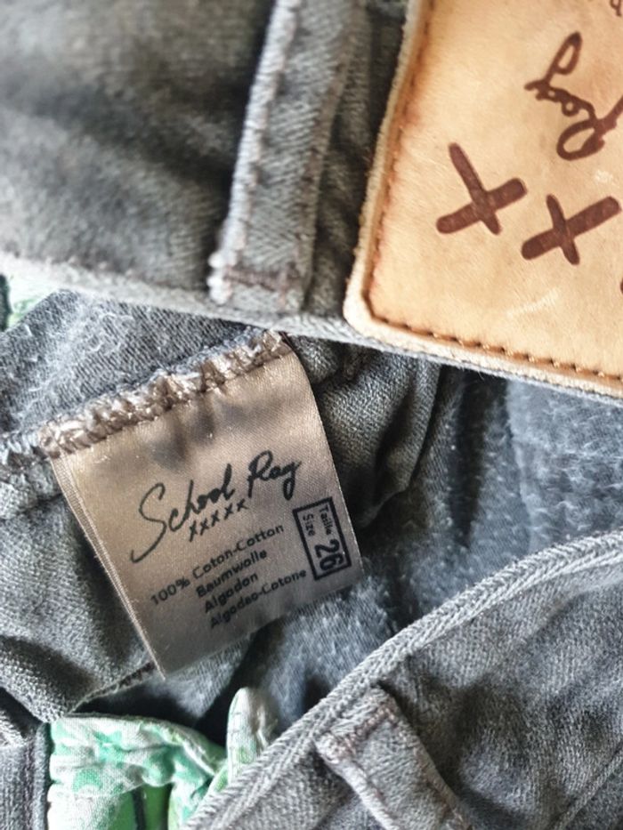Pantacourt femme gris marque School Rag taille 26 - photo numéro 4