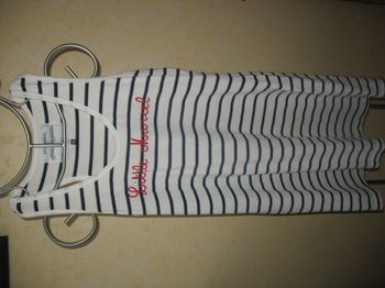 ROBE SM BLANCHE RAYÉ MARINE "LITTLE MARCEL" - TAILLE XL - n°02