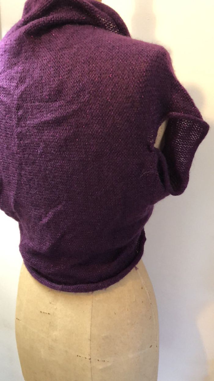 Couvre épaules violet pailleté / cache épaule HM taille M - photo numéro 5