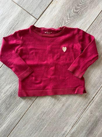 Pull bordeau fille 2 ans Vertbaudet