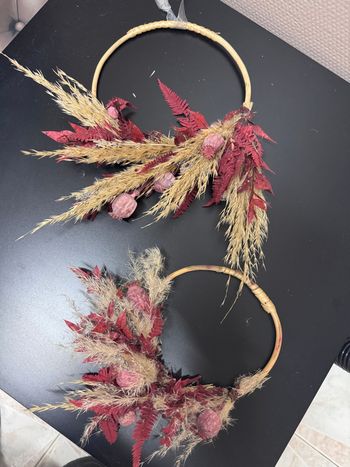 Décoration murale fleurs séchées