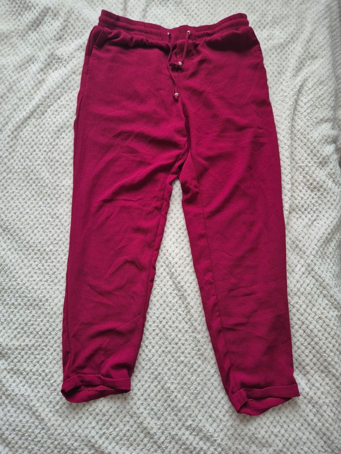 Pantalon fluide bordeaux - photo numéro 6