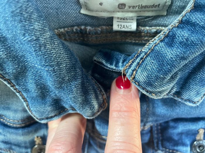 Veste en jean fille Vertbaudet 12 ans - photo numéro 2