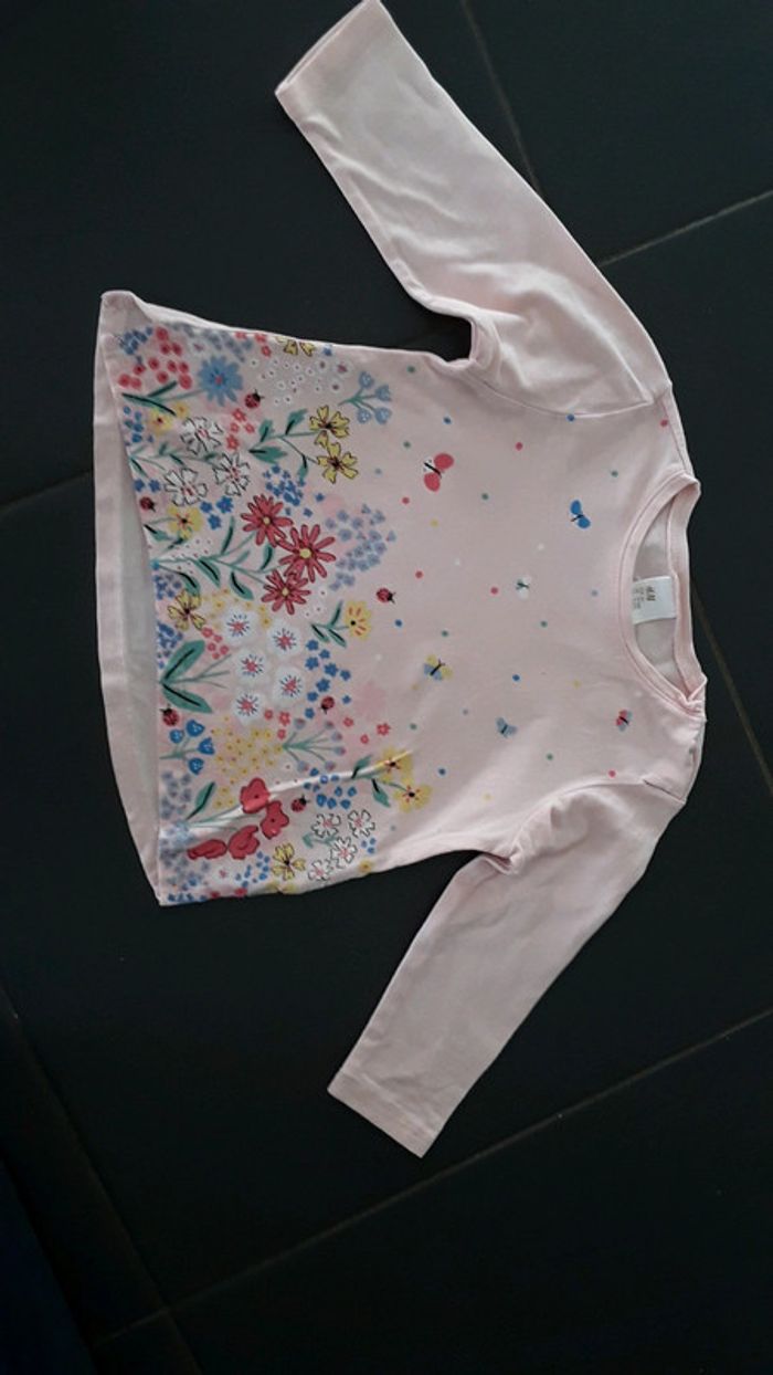 T-shirt longues manches h&m 9-12mois