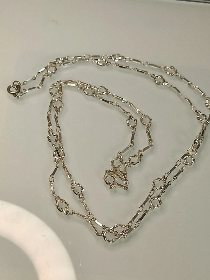 Chaîne argentée longue - photo numéro 4