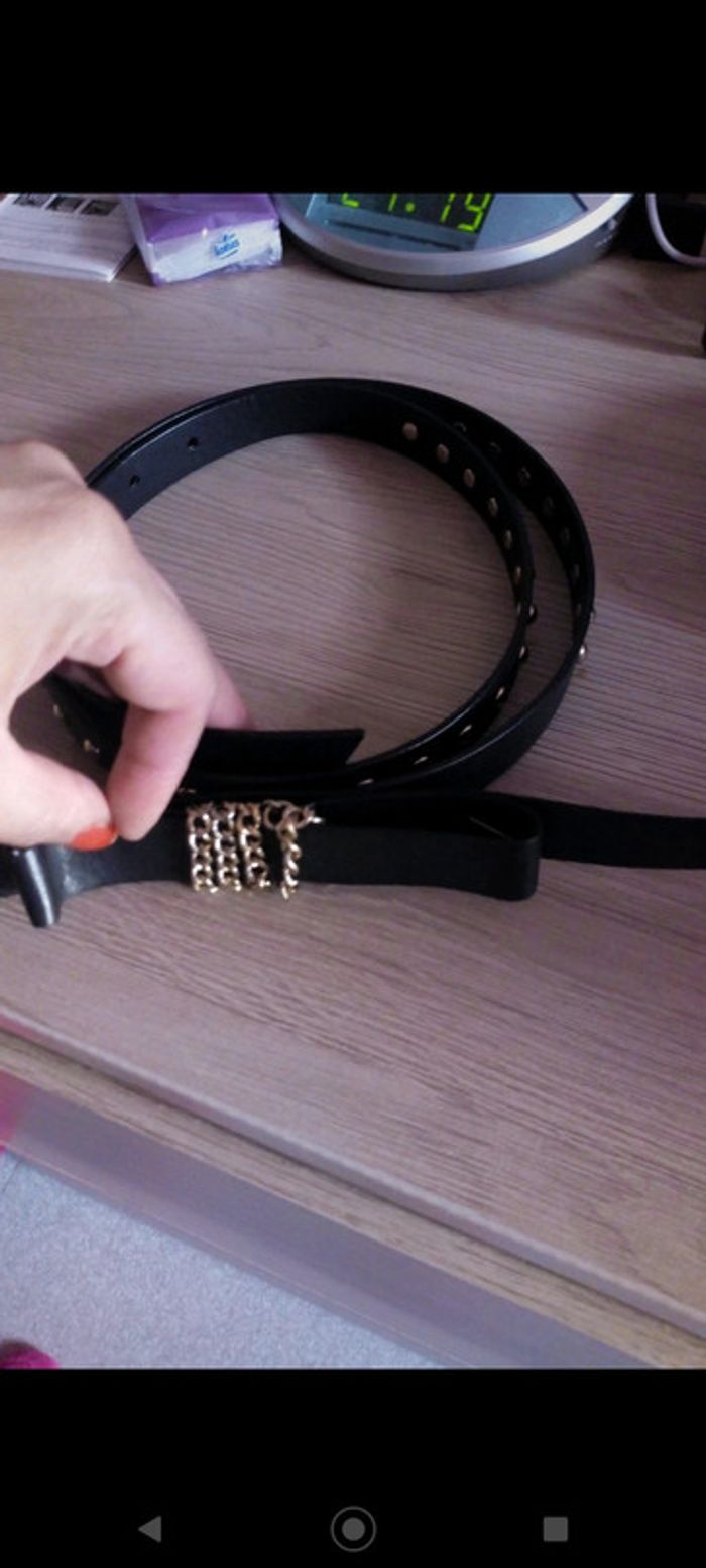 Ceinture neuve noeud doré Morgan