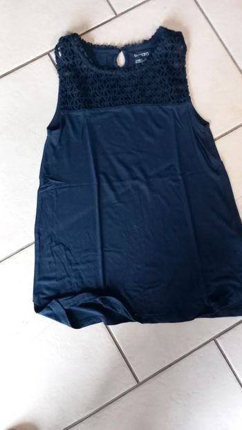 Tee shirt tunique marine taille xs femme tbe esmara