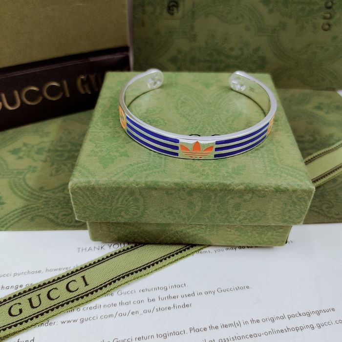 Bracelet Gucci * adidas en argent sterling, bleu - photo numéro 6