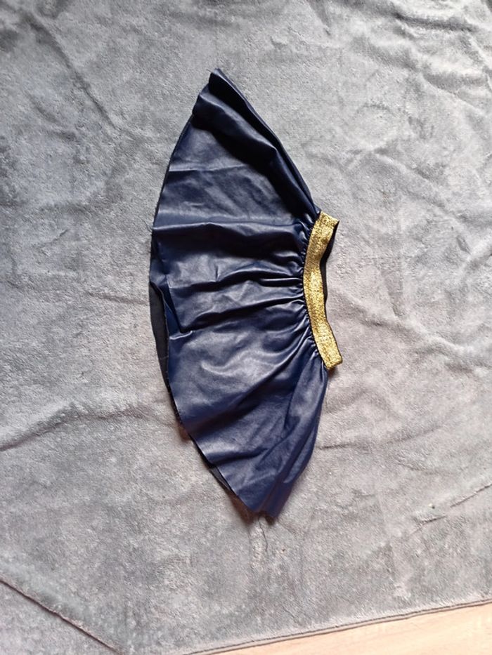 Jupe bleu simili cuire