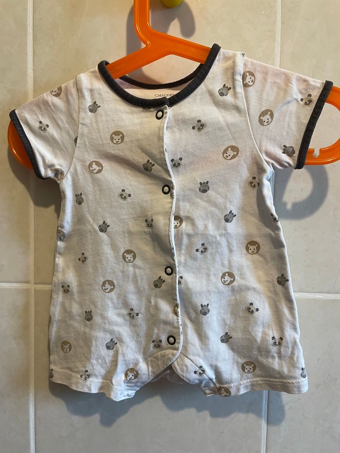 Combi d'été obaibi bébé garçon 1 mois 53 cm