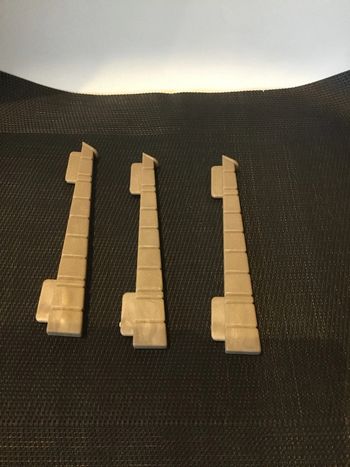 Playmobil lot 3 contreforts poteaux connecteurs jaunis 3666 3667 3859 3888 3914 3123 7122 7421