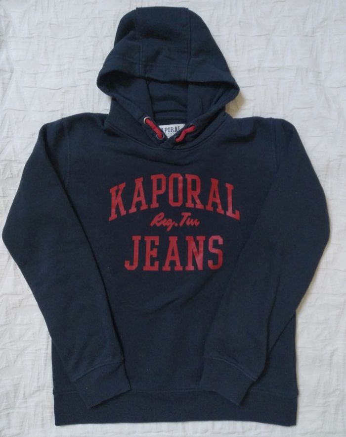 Kaporal sweat pull capuche bleu marine 14 ans