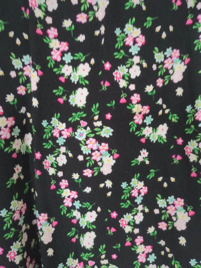 Robe été légère noire fleurie - photo numéro 3