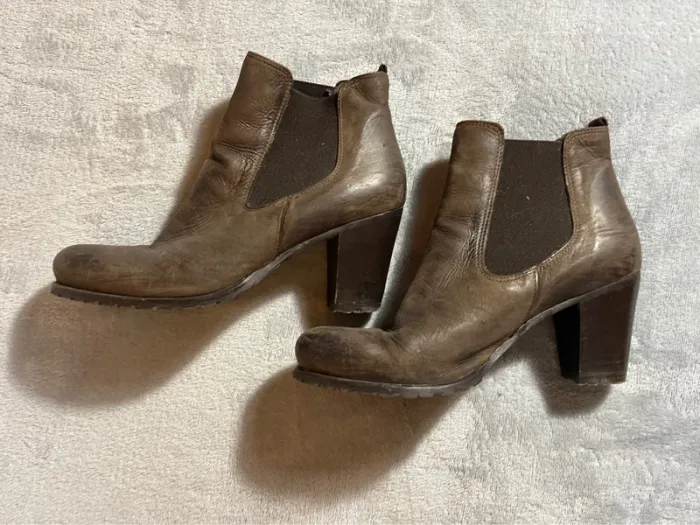 Bottines à talons So Send en cuir marron Taille 39 - photo numéro 3