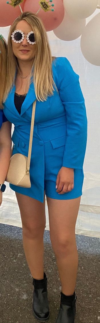 Combinaison short bleu