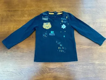 T-shirt manche longue bleu marine kiabi 3 ans