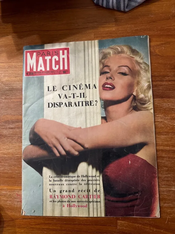 Livre, Paris-Match, numéro 226 juillet 1953