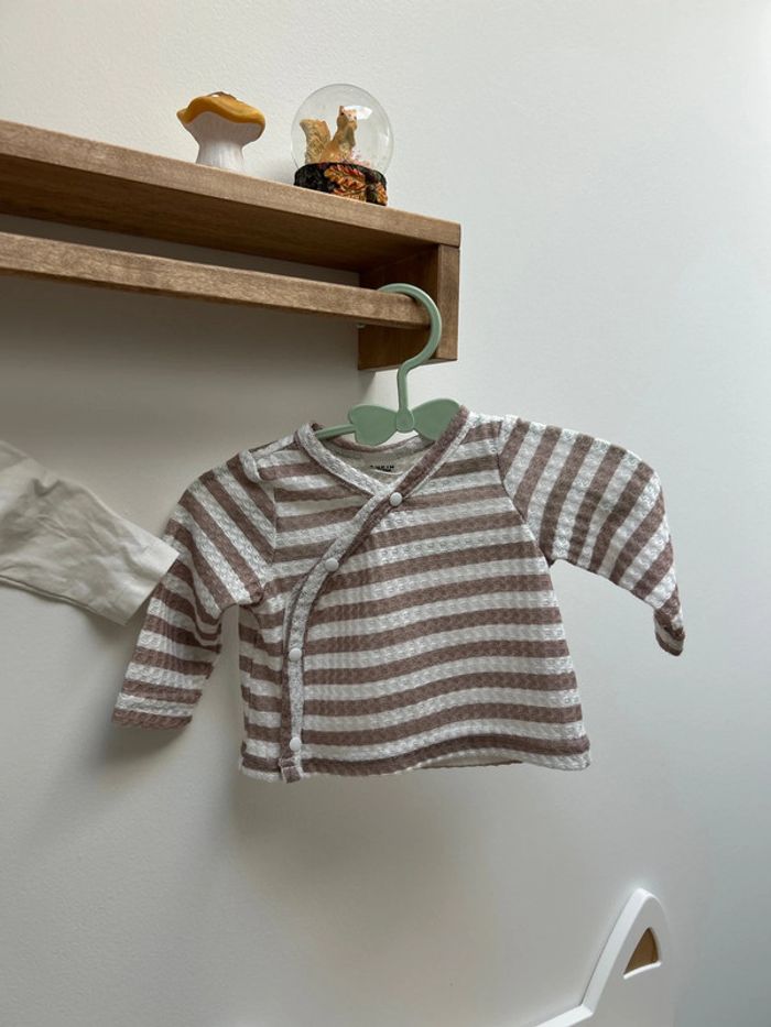 Tenue beige mixte unisexe 0-1 mois - photo numéro 4