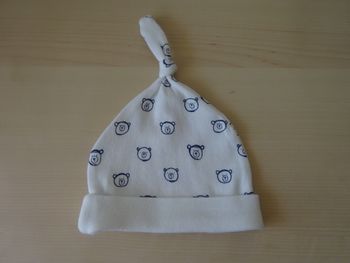Bonnet naissance bébé ours