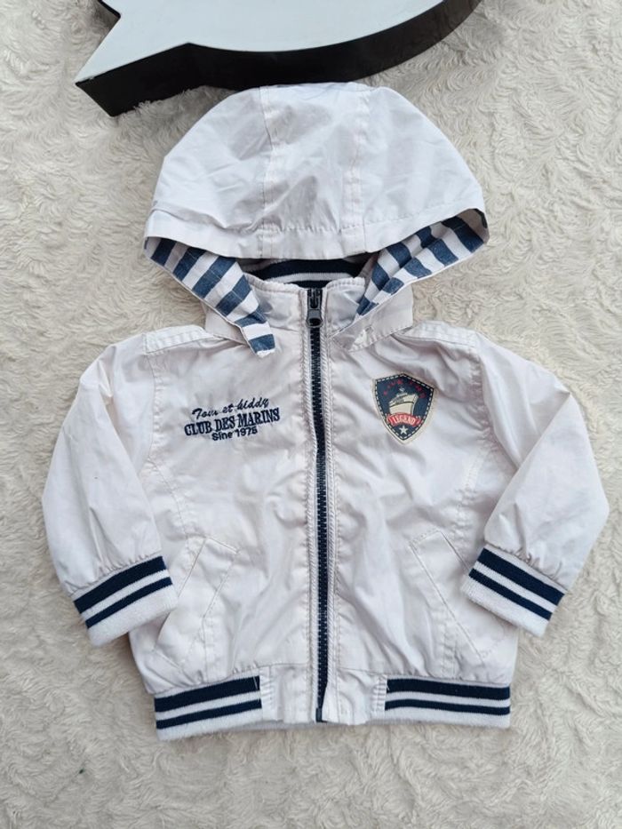Blouson style imperméable ou coupe vent veste à capuche Garçon 6 mois club des marins Tom et Kiddy - photo numéro 2