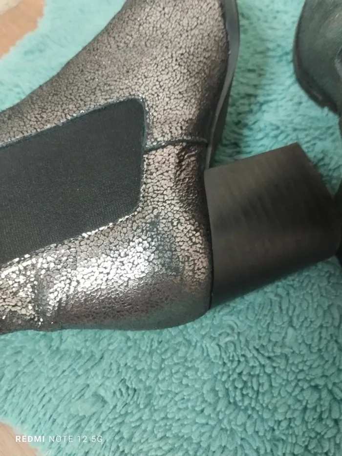 Jolie paire de Bottines Argenté Morgan pointure 36 - photo numéro 7