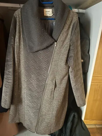 Manteau long smash marron