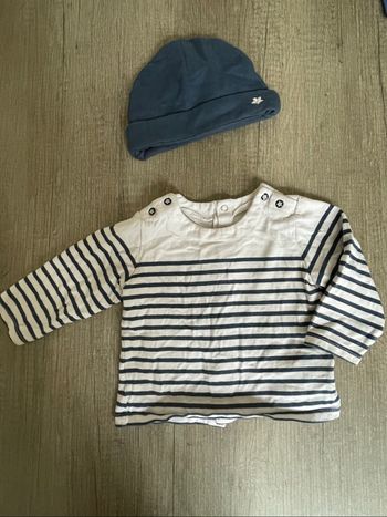 Pull marin +bonnet 18 mois