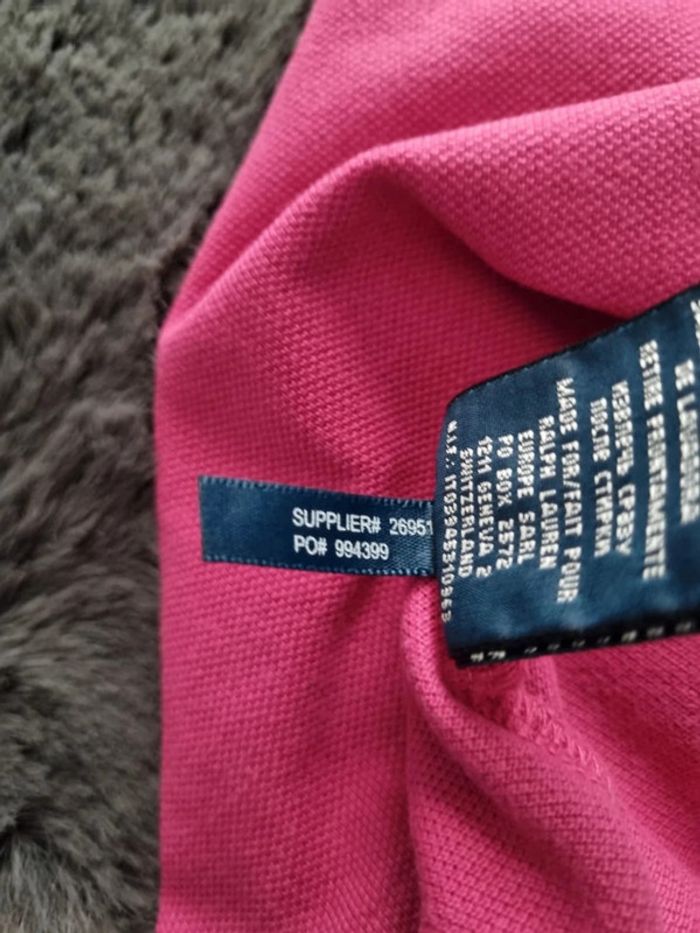 Polo manche courte Ralph Lauren Rose, M/38 Femmes - photo numéro 6