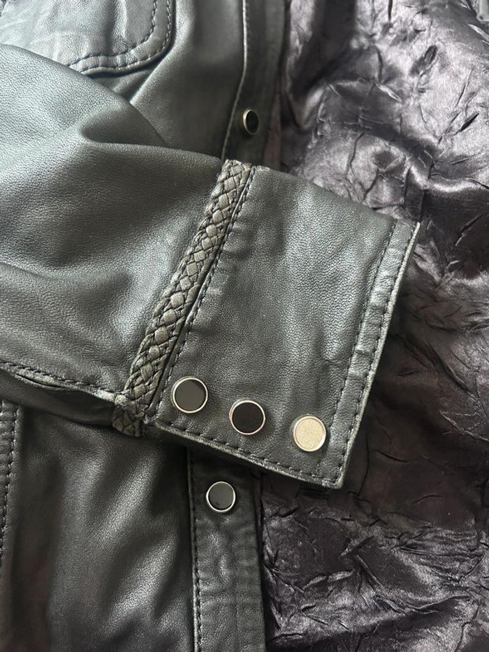 Veste en cuir de motard femme – Redskins Taille L | Cuir véritable | Très bon état - photo numéro 13