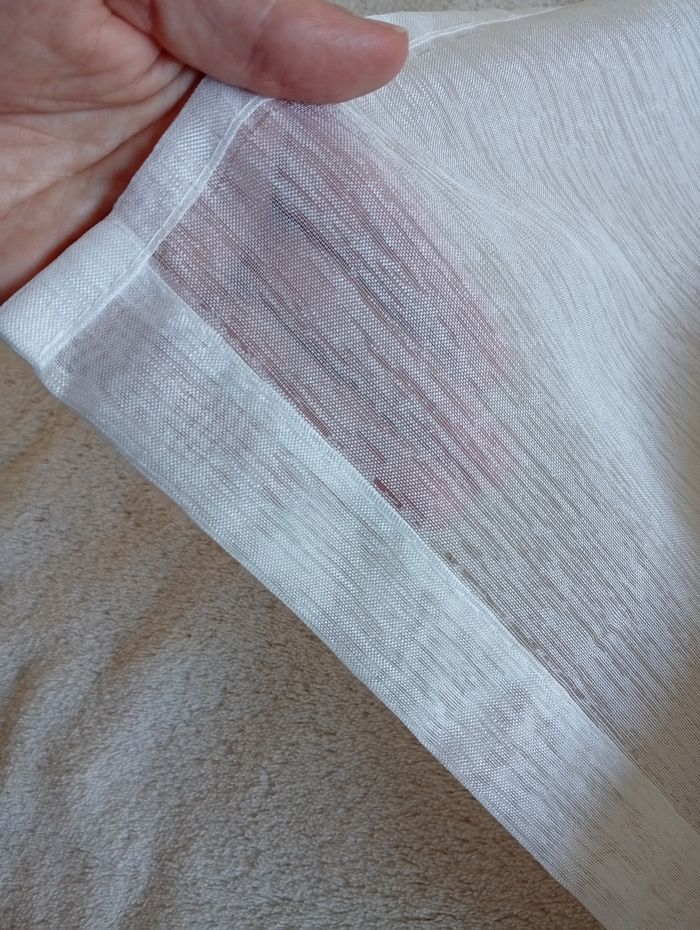 Rideau/ Voilage blanc. Voile Curtain - photo numéro 3