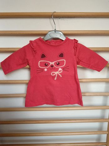 T-shirt manche longue brioche chat