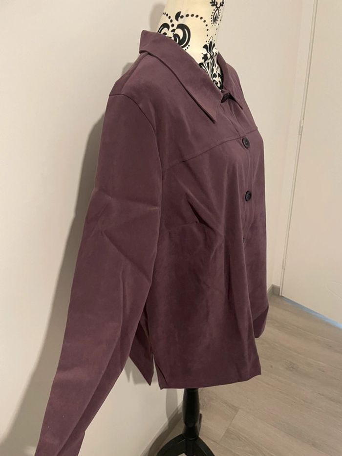 Veste chemise neuf La Redoute – Violet prune – Taille 52 – Élégante & confortable - photo numéro 5