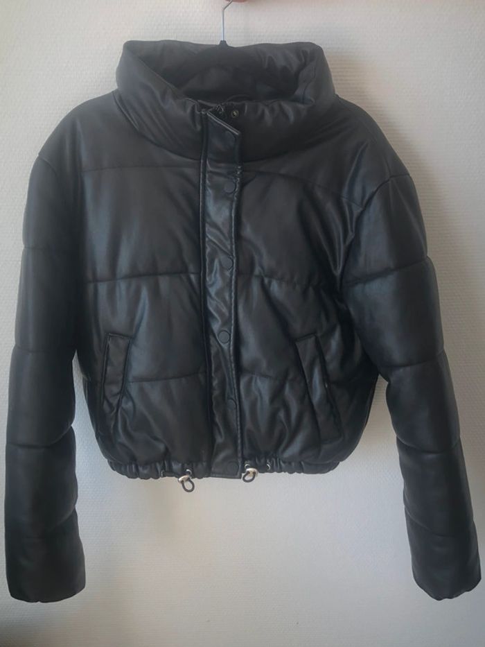 Doudoune simili cuir