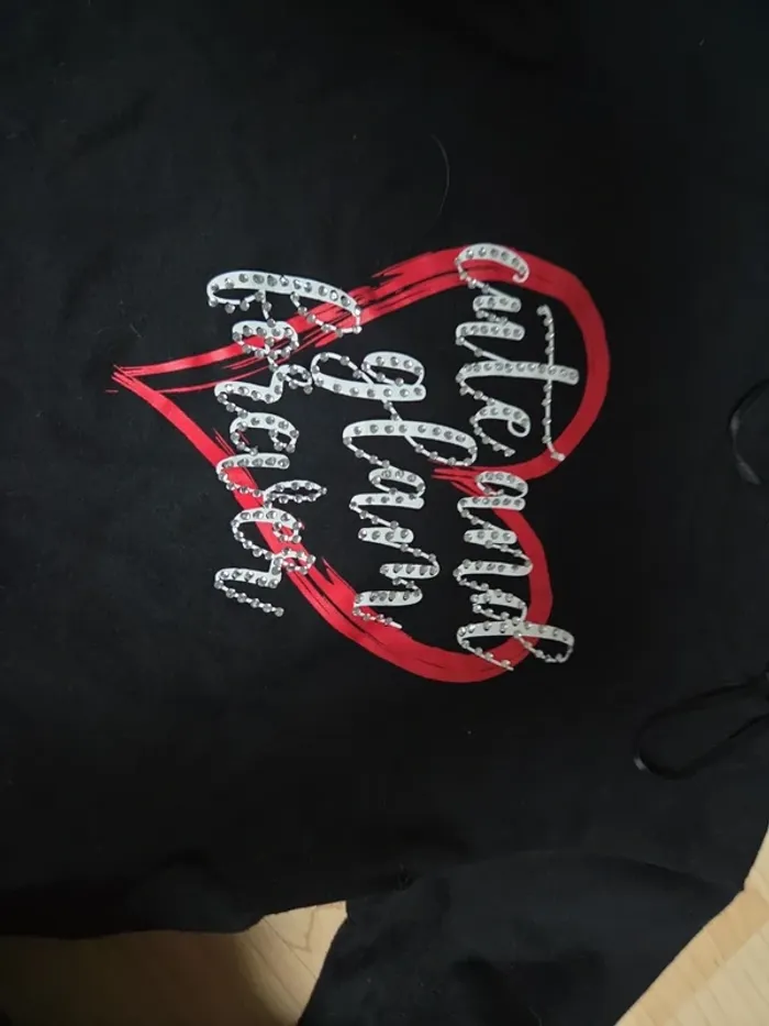 Tee shirt 5ans fille noir avec inscription - photo numéro 2