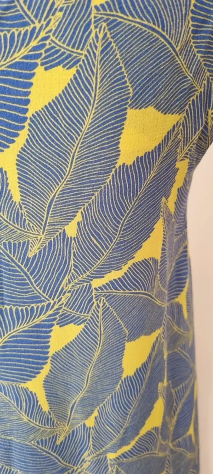 Robe longue imprimée bleu vert h&m 38 - photo numéro 8