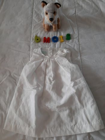 Robe blanche Obaïbi - 6 Mois