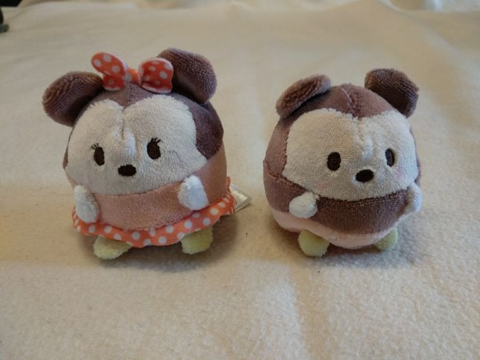 2 peluches Disney Ufufy Mickey et Minnie