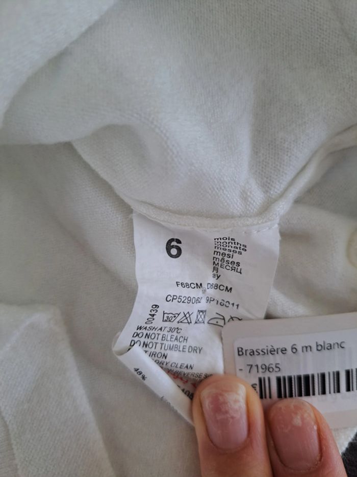 brassière blanche 6 mois - photo numéro 3