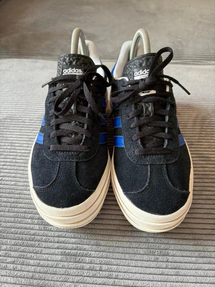 Chaussures adidas gazelle bold noires et bleues / taille 36 2/3 - photo numéro 3